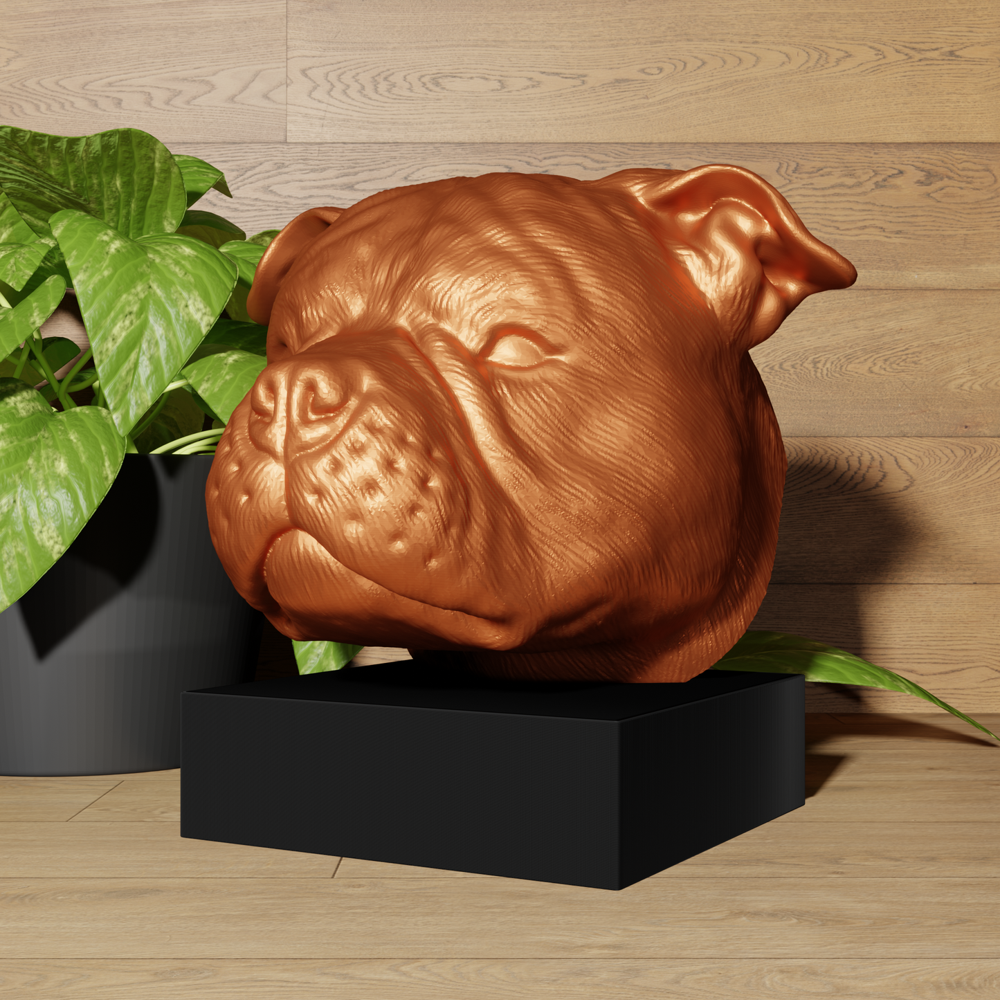 Buste American Bully - Urne - Décoration Réaliste