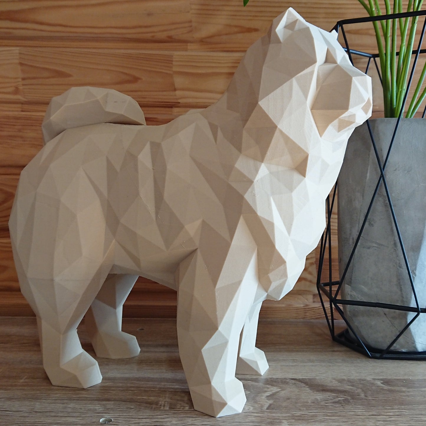 Statue de Chowchow - Décoration Géométrique