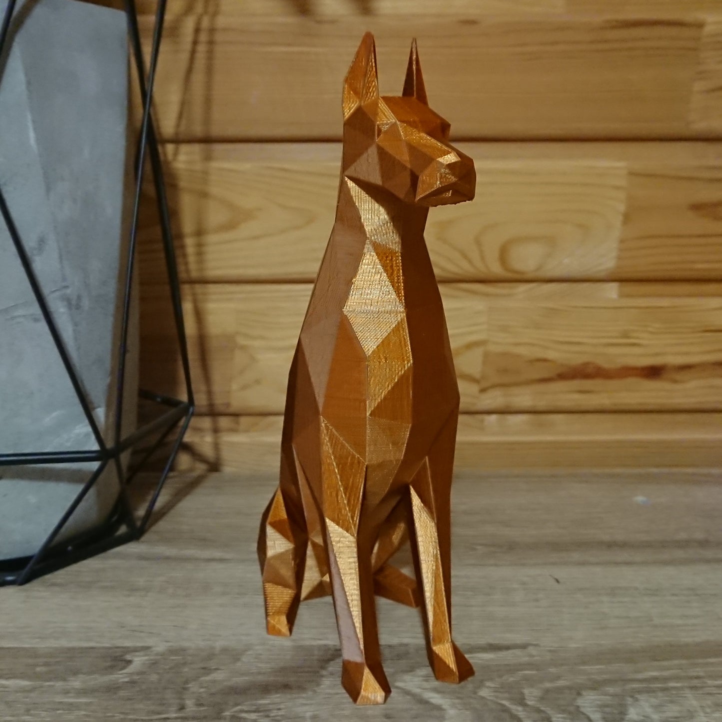 Statue Doberman - Décoration Géométrique