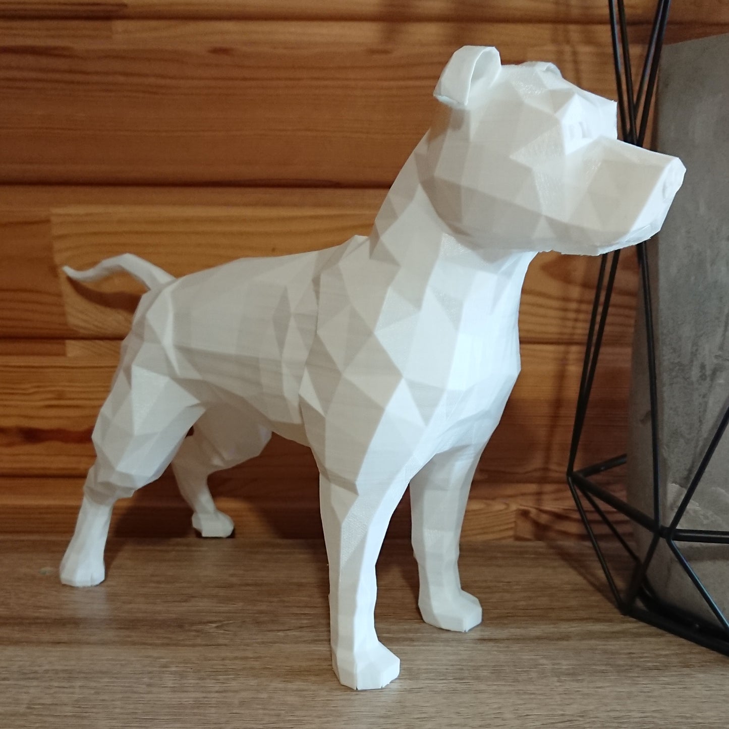 Statue Staffie - American Staff - Décoration Géométrique