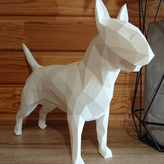 Statue Bull Terrier - Décoration Géométrique