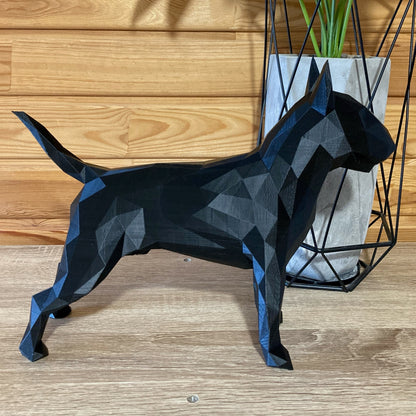 Statue Bull Terrier - Décoration Géométrique