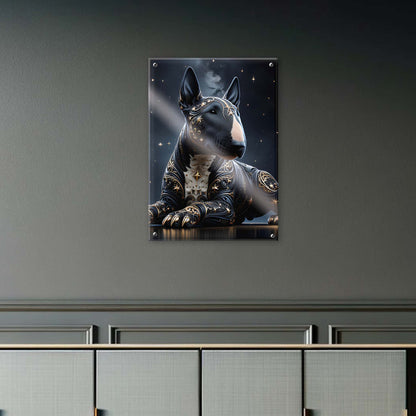 Tableau BullTerrier Noir & Or - 01 - Verre Acrylique