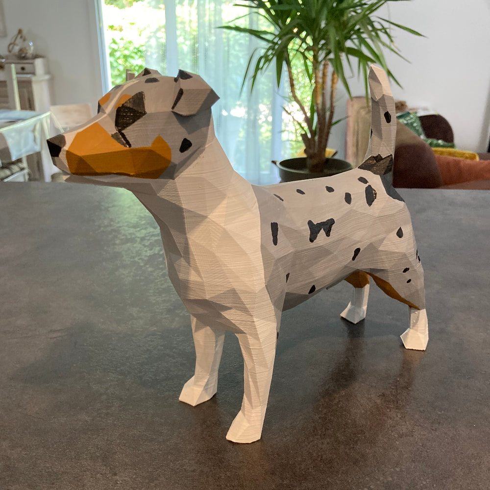 Statue Jack Russel - Terrier - Décoration Géométrique