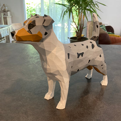 Statue Jack Russel - Terrier - Décoration Géométrique